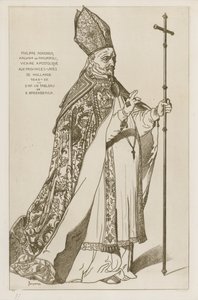 Philippe Rovenius, Erzbischof von Philipopoli, apostolischer Vikar, in den Vereinigten Provinzen der Niederlande, 1648-55. Nach einem Gemälde von B. Breenbergh