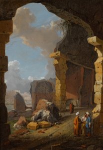 Römische Ruinen mit turbantragenden Figuren von Bartholomeus Breenbergh