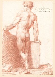 Stehender männlicher Akt, von hinten gesehen (3. Preis 1786) von Bartholomeus Ziesenis