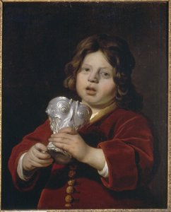 Porträt eines Jungen mit einem silbernen Trinkbecher von Bartholomeus van der Helst
