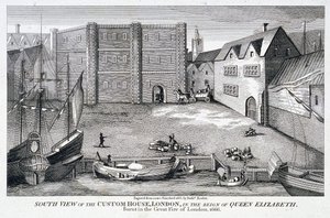 Zollhaus, London, ca. 1815 von Bartholomew Howlett