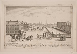 Frederiksholms Kanal, links Prinzenpalais von Bartholomæus Roque