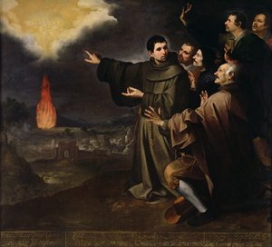 Fray Julians Vision des Aufstiegs der Seele von König Philipp II. von Spanien, 1645-46 von Bartolomé Esteban Murillo