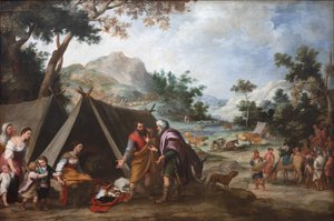 Laban sucht seine gestohlenen Hausgötter, ca. 1665-1670 von Bartolomé Esteban Murillo