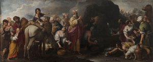 Moses schlägt Wasser aus dem Felsen, 1667-1670 von Bartolomé Esteban Murillo