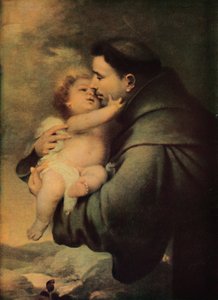 Der heilige Antonius von Padua mit dem Christuskind, Mitte-spätes 17. Jahrhundert, 1914 von Bartolomé Esteban Murillo