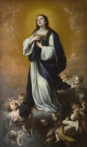 Die Unbefleckte Empfängnis der Jungfrau, Mitte des 17. Jahrhunderts von Bartolomé Esteban Murillo