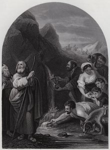 Moses schlägt den Felsen von Bartolome Esteban (after) Murillo