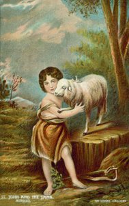 Das Jesuskind und der Lamm von Bartolome Esteban (after) Murillo