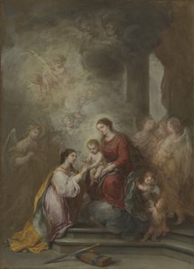 Die mystische Hochzeit der Heiligen Katharina von Bartolomé Esteban Murillo