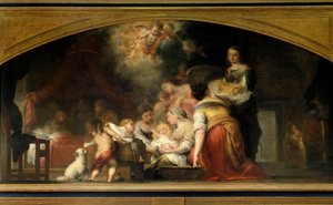 Die Geburt der Jungfrau Maria. Gemälde von Bartolome Murillo (1618-1682) 1661. Paris, Louvre von Bartolomé Esteban Murillo