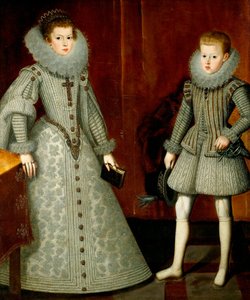 Porträt von Anne von Österreich und ihrem Bruder Philipp (später Philipp IV. von Spanien)