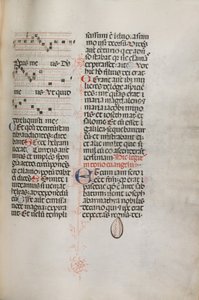 Missale: Fol. 129: enthält Musik für Hely Hely Lama etc. innerhalb der St. Mattion Passion von Bartolomeo Caporali