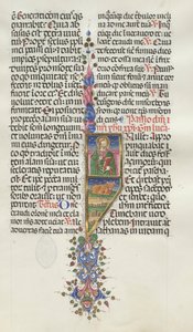 Missale: Fol. 131: Heiliger Lukas mit Stier, 1469