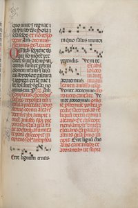 Missale: Fol. 148: Musik für Ecce lignum cruces..., 1469 von Bartolomeo Caporali