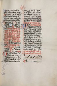 Missale: Fol. 171: Musik für Alleluja usw. zu Beginn von Ostern, 1469 von Bartolomeo Caporali