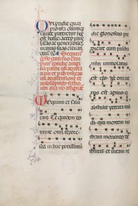 Missale: Fol. 178v: Musik für verschiedene gewöhnliche Gebete, 1469 von Bartolomeo Caporali