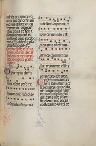 Missale: Fol. 180: Musik für verschiedene gewöhnliche Gebete, 1469 von Bartolomeo Caporali