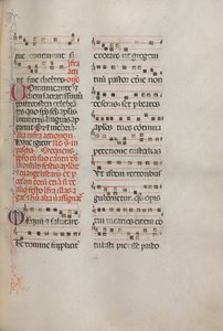 Missale: Fol. 181: Musik für verschiedene gewöhnliche Gebete, 1469 von Bartolomeo Caporali