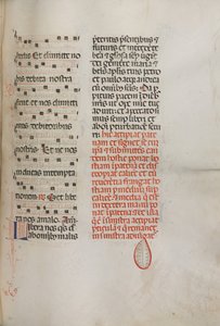 Missale: Fol. 190: Musik für verschiedene Gebete, 1469 von Bartolomeo Caporali