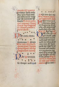 Missale: Fol. 190v: Musik für verschiedene Gebete von Bartolomeo Caporali