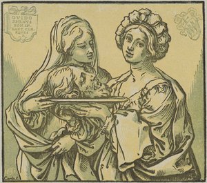 Herodias und Salome von Bartolomeo Coriolano after Guido Reni