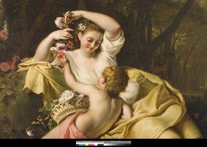 Allegorie des Frühlings, 1705-09 (Detail) von Bartolomeo Guidobono