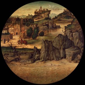 Landschaft mit Burgen von Bartolomeo Montagna