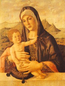 Sitzende Madonna mit Kind, von Bartolomeo Montagna (ca. 1450-1523) von Bartolomeo Montagna
