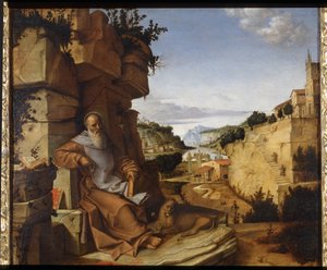 Der heilige Hieronymus in der Wüste, 1500-02 von Bartolomeo Montagna