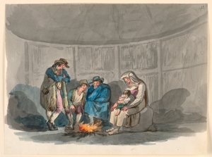 Eine Familie von Hirten bei Nacht von Bartolomeo Pinelli
