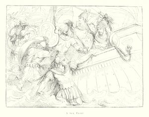 Eine Seeschlacht von Bartolomeo Pinelli
