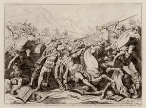 Schlacht von Ticinus, 218 v. Chr. von Bartolomeo Pinelli