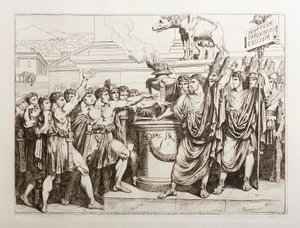 Brutus und Collatinus schwören, die Tarquins zu vertreiben von Bartolomeo Pinelli