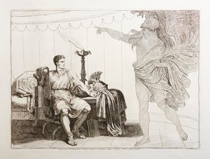 Cäsars Geist erscheint Brutus vor der Schlacht bei Philippi von Bartolomeo Pinelli