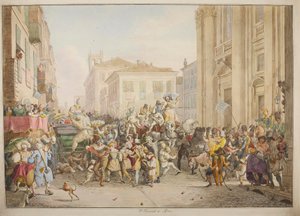 Karneval in Rom von Bartolomeo Pinelli
