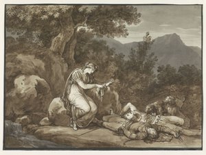 Colma beklagt den Tod von Salgar und ihrem Bruder von Bartolomeo Pinelli