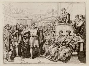 Coriolanus aus Rom verbannt von Bartolomeo Pinelli