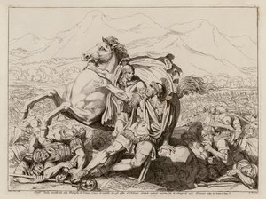 Tod von Lucius Aemilius Paullus in der Schlacht von Cannae, 216 v. Chr. von Bartolomeo Pinelli