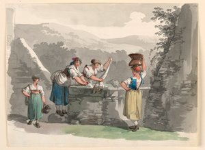Wäsche in den Bergen nahe Rom, 1807–08