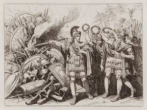 Gaius Marius verbrennt die Waffen der Kimbern und Teutonen von Bartolomeo Pinelli