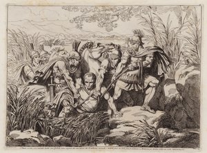Gaius Marius von Sullas Soldaten gefangen, während er sich in einem Sumpf versteckt, 88 v. Chr. von Bartolomeo Pinelli