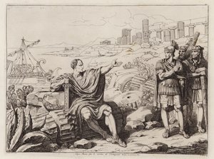 Gaius Marius sitzt unter den Ruinen von Karthago von Bartolomeo Pinelli