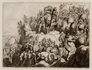 Hannibal überquert die Alpen nach Italien, 218 v. Chr. von Bartolomeo Pinelli