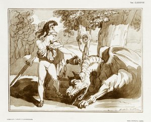 Jason, der den Drachen, der das Goldene Vlies bewacht, einschläfert von Bartolomeo Pinelli