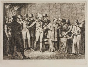 Pius VII. von den Franzosen entführt am 6. Juli 1809 bei Nacht von Bartolomeo Pinelli
