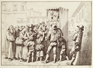 Puppenbude in Rom von Bartolomeo Pinelli