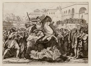Opfertod des Marcus Curtius von Bartolomeo Pinelli