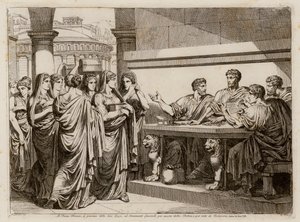 Opfer der Frauen von Rom von Bartolomeo Pinelli