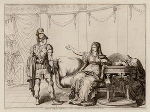 Sophonisba erhält das von Massinissa gebrachte Gift (Radierung) von Bartolomeo Pinelli